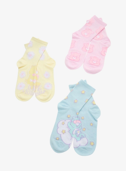 Care Bears Love Pastel Crew Socks 3 Pair
