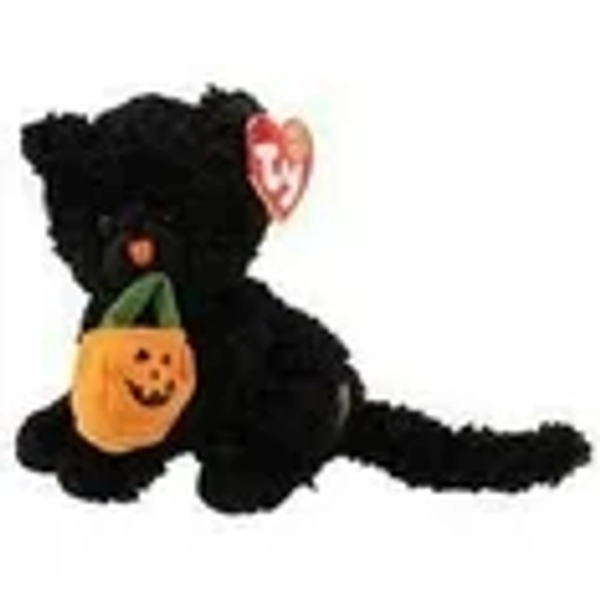 TY Beanie Babies - Jinxed The Halloween Black Cat With Pumpkin Bag (5.5 inch)