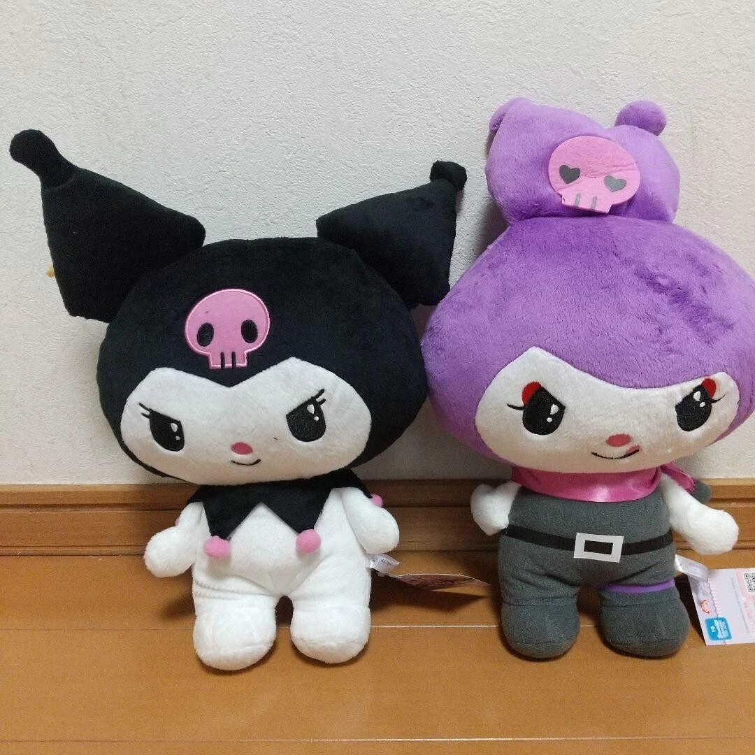 set of 2 Sanrio Kuromi Sister Romina BIG Plush Toy stuffed Doll 36cm