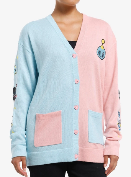 Sonic The Hedgehog Chao Color-Block Girls Cardigan