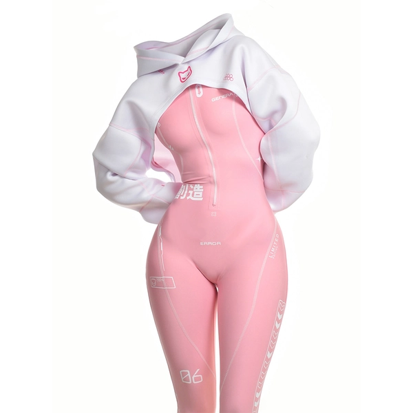 Cyberpunk Futuristic Mechanical Style Women's Sports Yoga Outfit Set