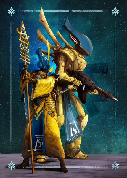 'Aeldari Wraithguard' Poster, picture, metal print, paint by Warhammer | Displate