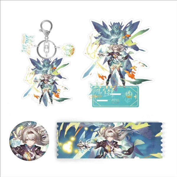 HSR Firefly Merch Set Honkai Star Rail Firefly Pin Badge Sam Keychain Standee