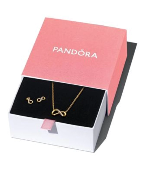 14k Gold-Plated Sparkling Infinity Jewelry Gift Set
