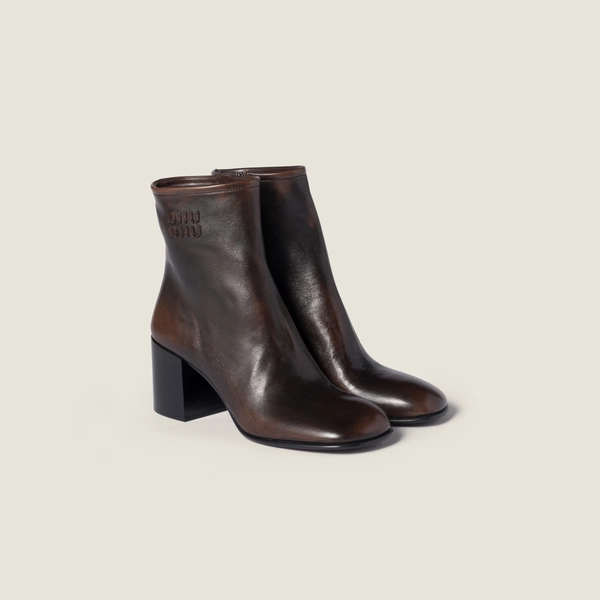 Miu Miu Fumé calf booties 36.5