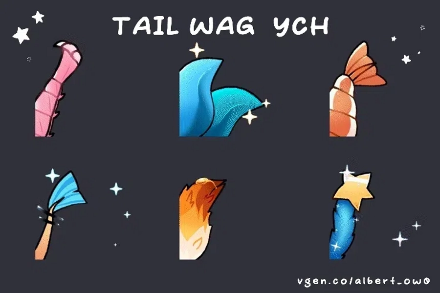 Tail Wag Emote YCH  by Albert (@albert_ow0)