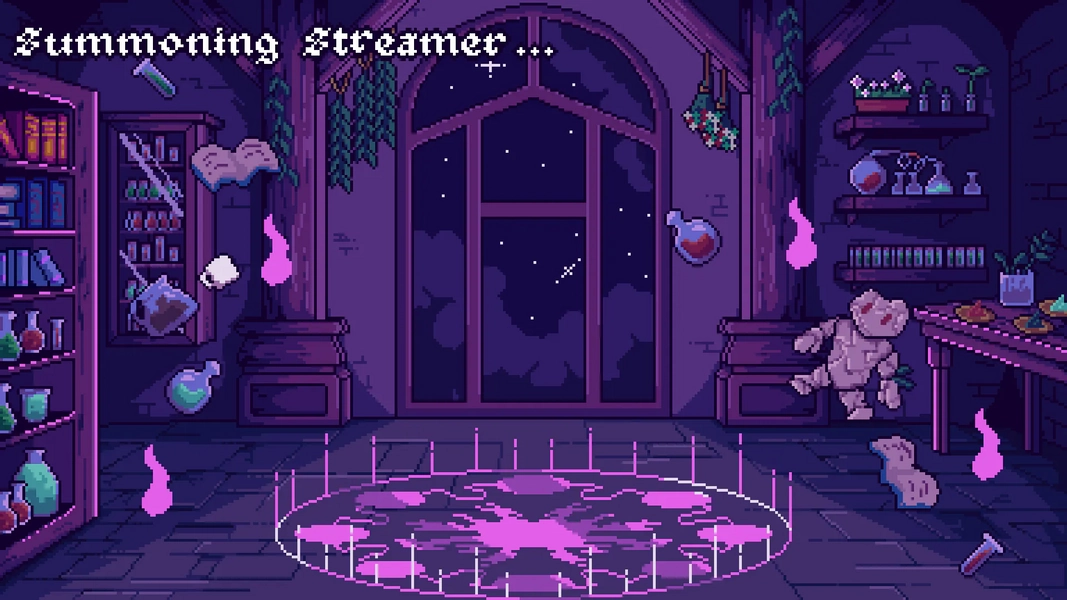 Pixel art animated Scene/illustration (character & background) by Does (@Does)
