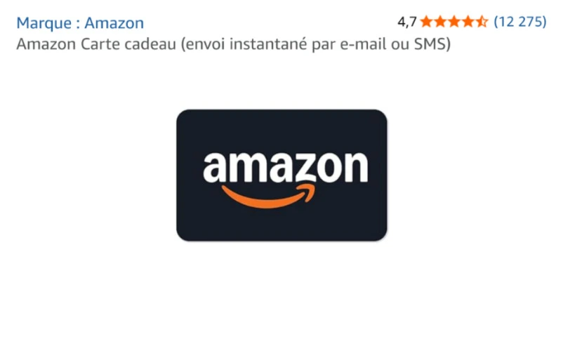 Carte cadeau amazon 