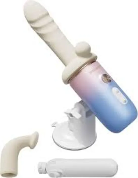 App-Controlled Thrusting Vibrating Dildo Machine with Heating & Suction Cup