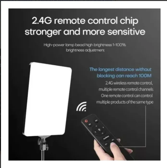 Professional Photography LED Panel, Warm and Cool Light Control, 19 cm, Black Structure