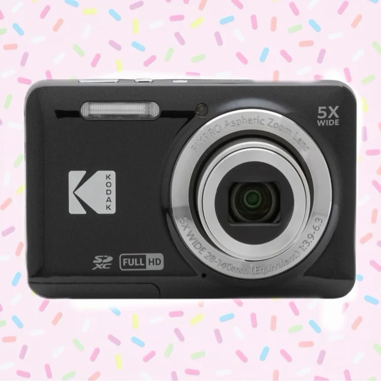 Kodak PIXPRO FZ55 Digital Camera, Black, 16MP Compact Point & Shoot | 5X Optical Zoom, 28mm Wide Angle Lens, 1080P Full HD Video, Camera Case & 32GB SD Card - Black