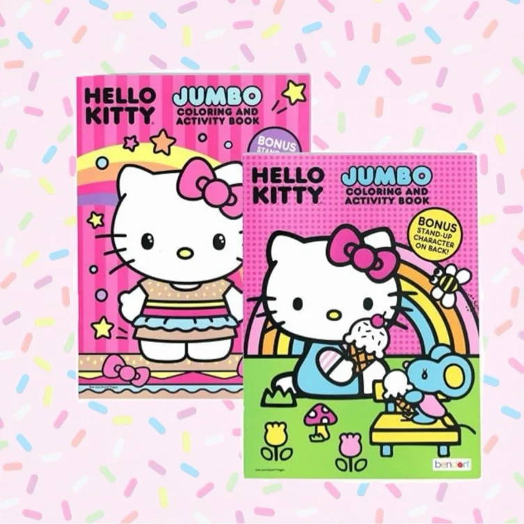 Hello Kitty Jumbo Coloring and Activity Book, 2 Pack