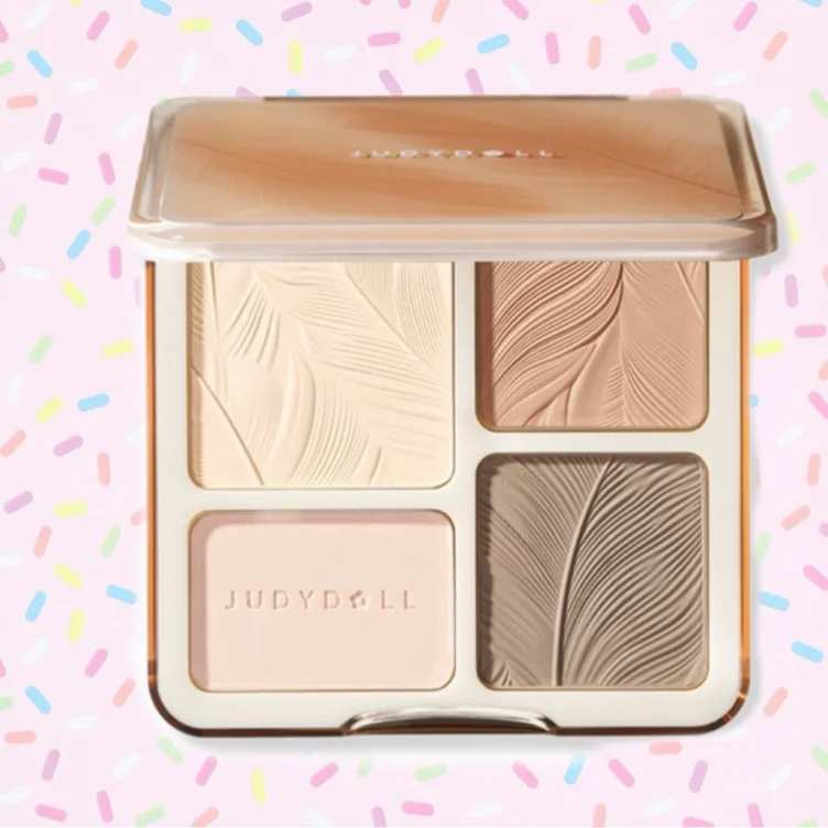 2 IN 1 Highlighter Contour Palette - 05 Feather Glow Palette
