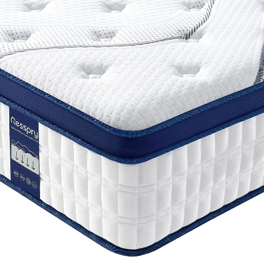 Resspry King Size Mattress,10.3Inch Memory Foam Mattress with 7-Zone Support and Sleep Cooler, Medium Firm Hybrid, The SAGA Collection, Double(150×200×26cm) : Amazon.ie: Home & Kitchen