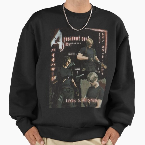 "Leon Kennedy Character Poster" Premium Oversized Sweatshirt for Sale by EmikoNamika