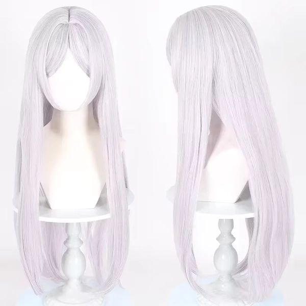 Perruque de Cosplay Anime Sousou No Frieren, perruques longues blanches argentées Frieren au-delà des funéraires, perruques synthétiques + bonnet de perruque - AliExpress 