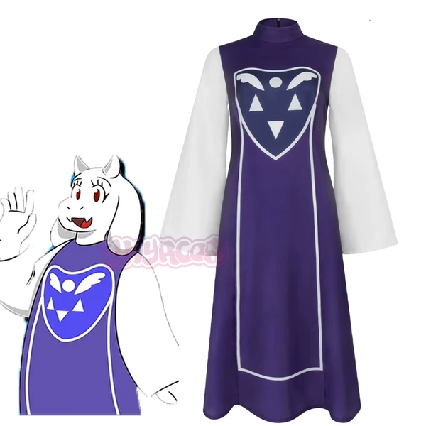 Game Undertale TToriel Cosplay Costume Torieli Uniform Women's Dress Full set Halloween Carvinal Outfits Cosplay Costume Dress - AliExpress 200000532