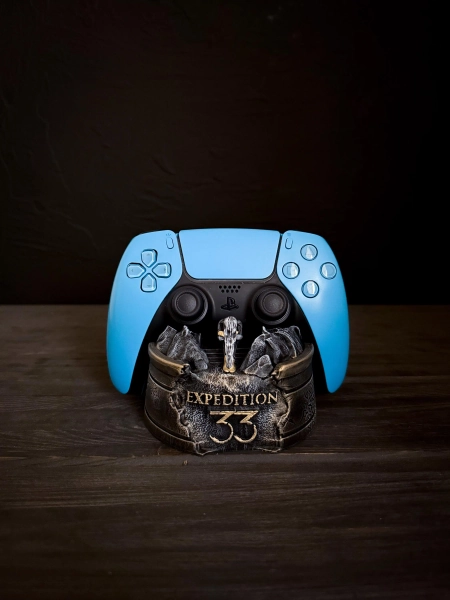 Expedition 33 PS5 Controller Stand, Expedition 33 Monolith, Handcrafted Display Base for DualSense, clair obscur expedition 33,