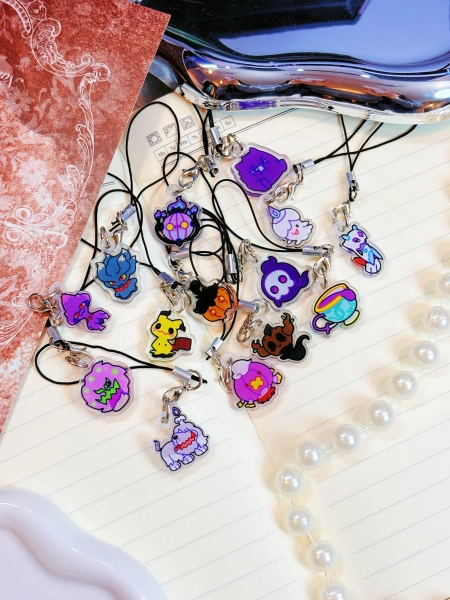 ghost type Pokes Phone Charm mini keychain