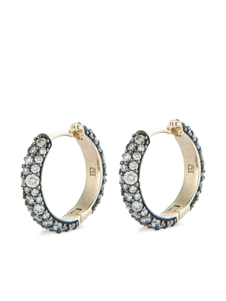 Lucy Delius Jewellery 14kt yellow gold Chubby diamond earrings | One Size