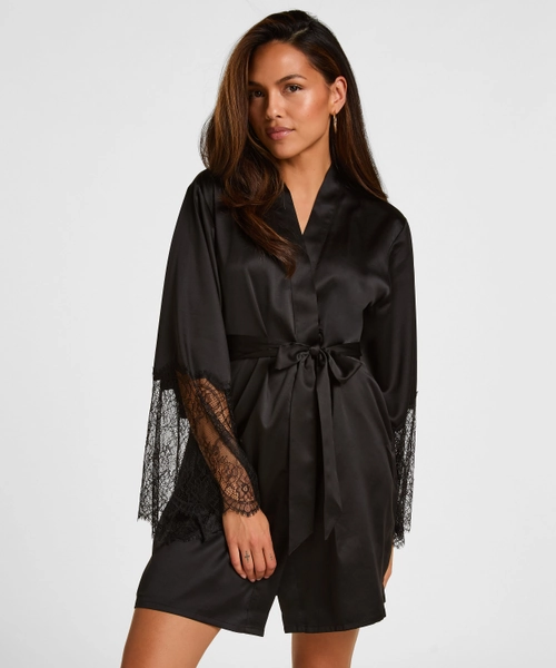 Kimono Satin - Noir