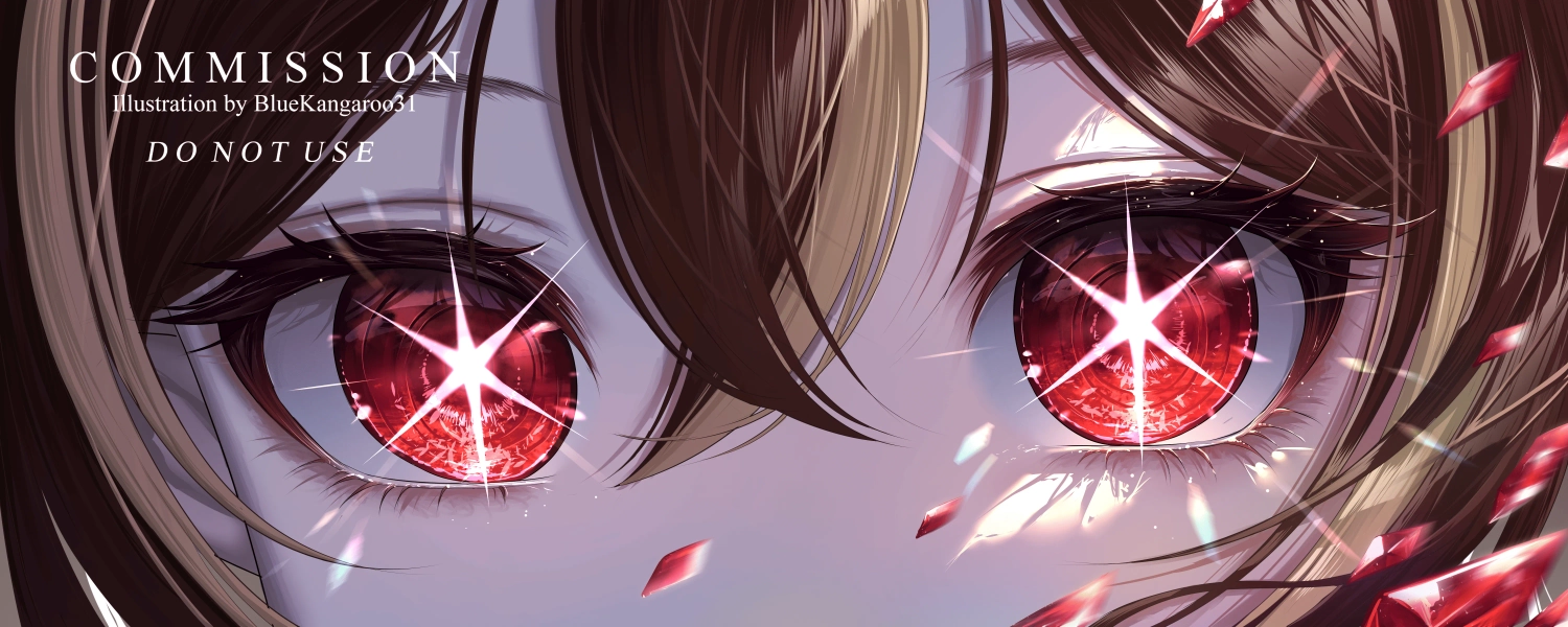 Eyebanner Illustration (Anime style) by Bluekangaroo (@Bluekangaroo)