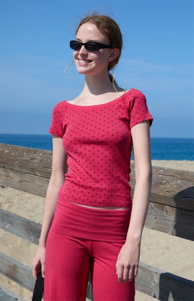Red Ginny Polka Dot Off-The-Shoulder Top