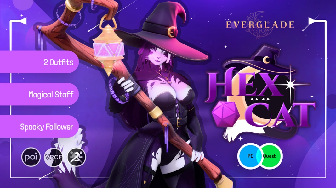 Hex Cat VRChat Avatar [PC + Quest]