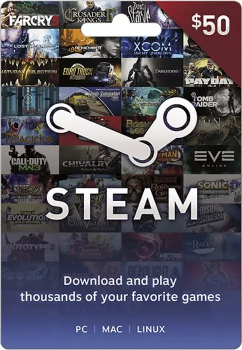 Steam $50 Gift Card
