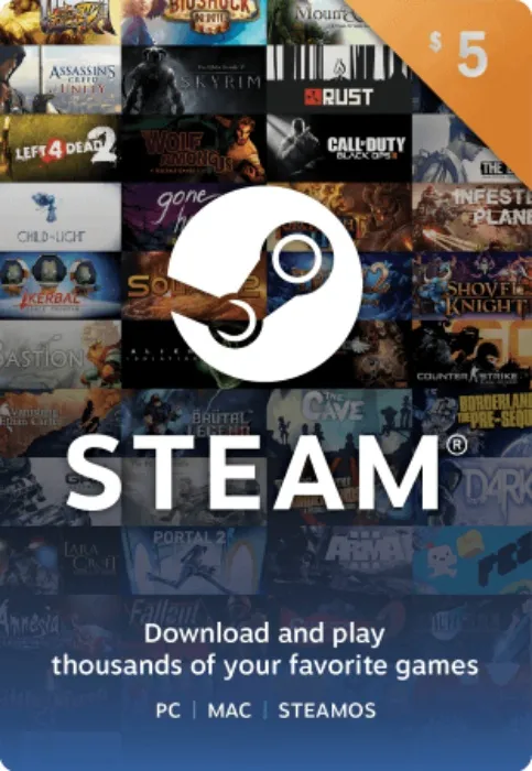 Steam $5 Gift Card