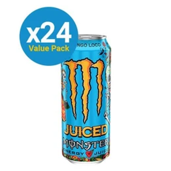Monster Energy Juice Drink Can - Mango Loco - 500ml (24 Pack)