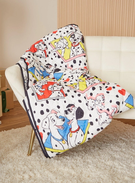 Disney 101 Dalmatians Characters Retro Pattern Allover Print Reversible Quilt - BoxLunch Exclusive