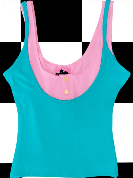 SWEET LORD O'MIGHTY! DOUBLE U TANK IN TEAL