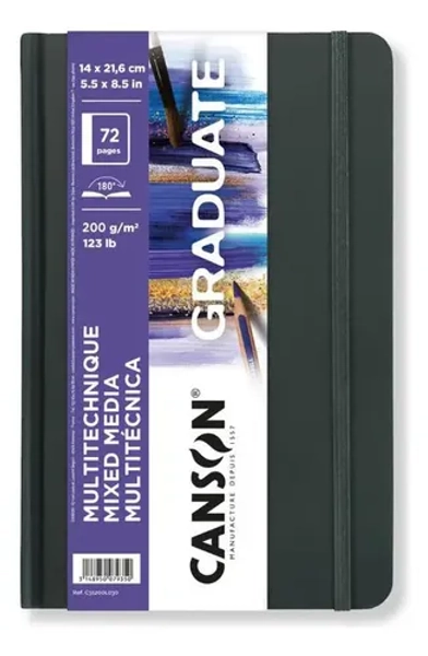 Block Canson Mix 14 X 21.6 Cm 200 Gr 72 Hojas