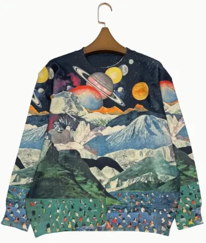 womens plus size   print knit sweater casual crew neck - Temu