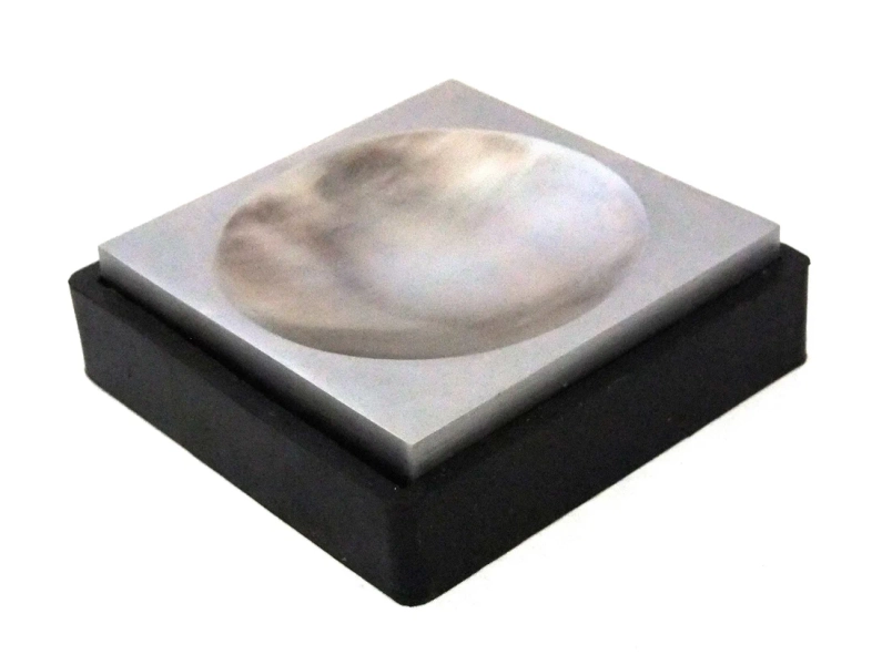4" Double Sided Steel Dapping Bench Block With Large Sphere Impression With Rubber Base - Etsy
