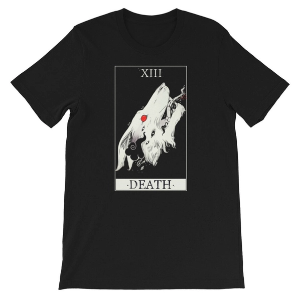 Death Tarot Card Shirt, Wolf Art Graphic Tee, Wiccan Clothing, Esoteric Occult Goth T Shirt - Etsy Canada