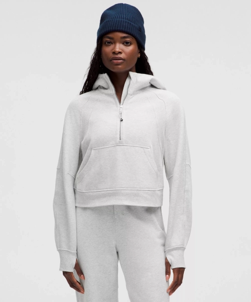 Scuba Oversized Half-Zip Hoodie - Red - XS/Small