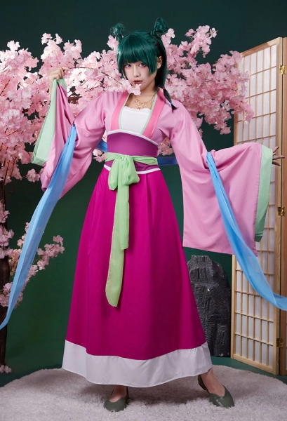 Kusuriya no Hitorigoto Neko-Neko Cosplay Costume Dress and Belt with Necklace