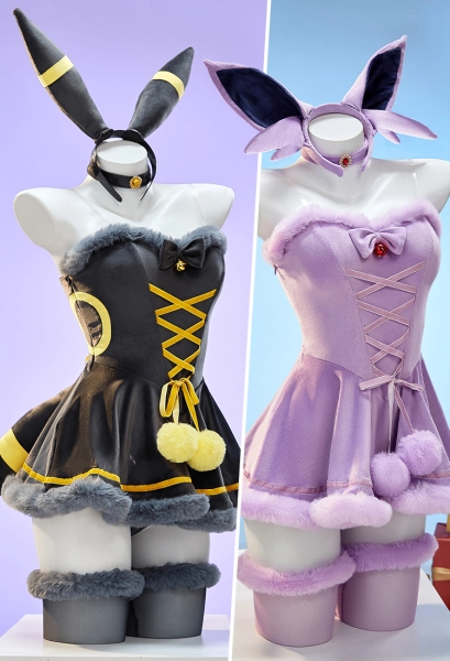 PM Derivative Sexy Cosplay Costume Christmas Plush Suit Winter Dress with Headdress and Tail