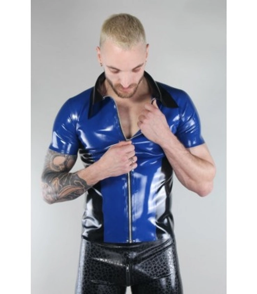 Latex contrast men shirt