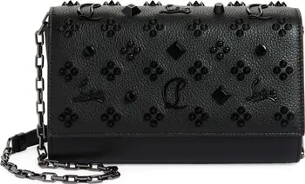 Christian Louboutin Paloma Studded Leather Clutch