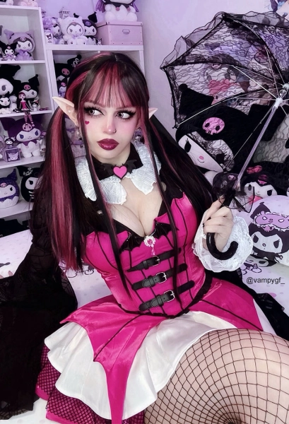 MH Drac Girl Derivative Gothic Corset Skirt Set Irregular Bat Shape Top and Layered Skirt with Mesh Cover Up