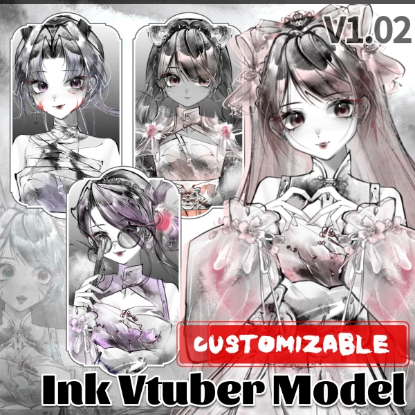 Customizable Ink Vtuber Model by kyoki_studio_II (@kyoki_studio_II)
