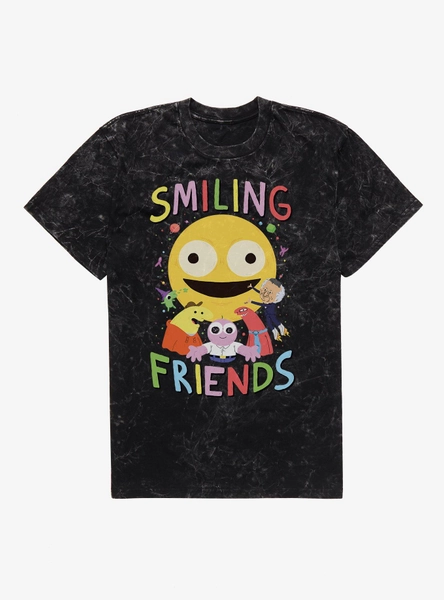 Smiling Friends Hugs All Around Mineral Wash T-Shirt