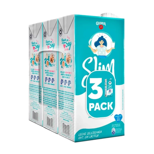 Leche Slim Triple Zero Pack 3 Cajas 1 L