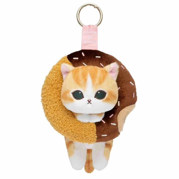 Plush Keychain Half Chocolate Cat mofusand COFFEE AND DONUTS