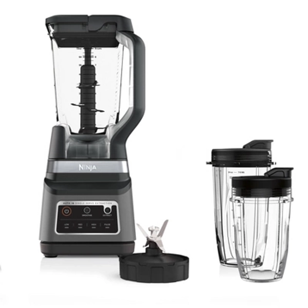 Ninja Professional Plus Blender DUO with Auto-iQ BN753TGT: 1200W Smoothie Blender, 72oz Pitcher, Ice Crushing, Silver