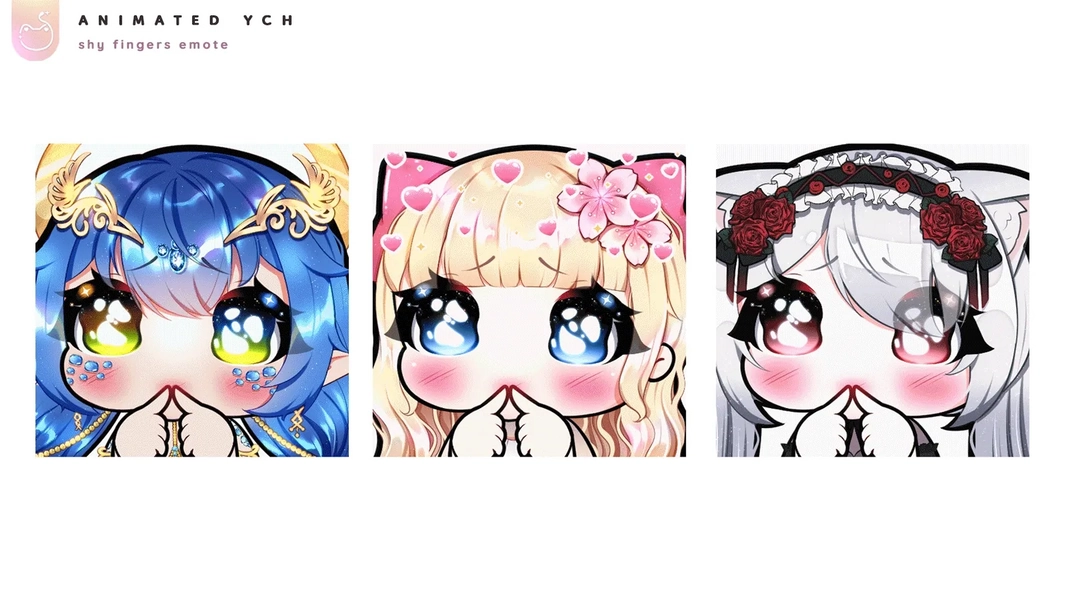 [ YCH ] Animated Emote - Shy Fingers 👉👈 by Severarte (@Severarte)