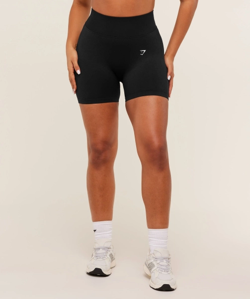 Gymshark Lift Seamless Shorts - Black/Black Marl